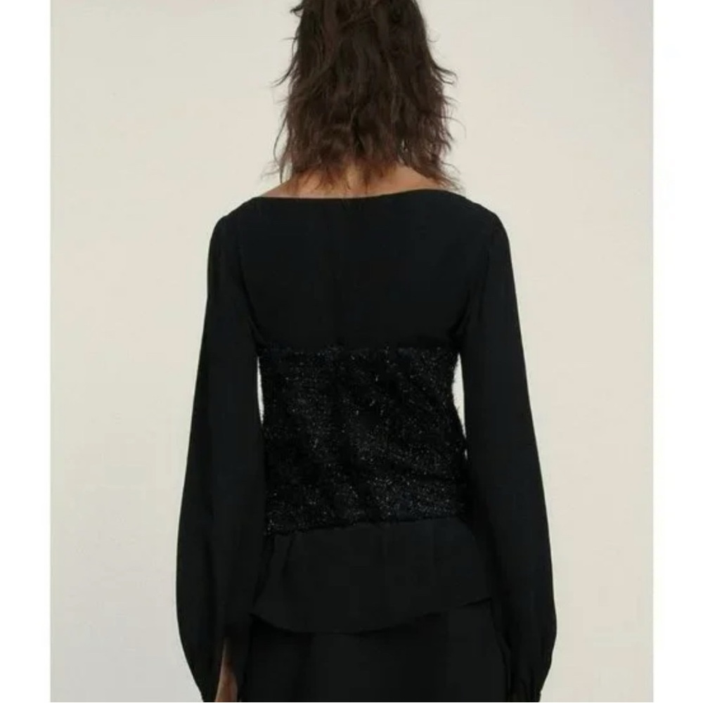 ZARA Sparkly Bustier Top Limited Edition size M - Picture 4 of 9